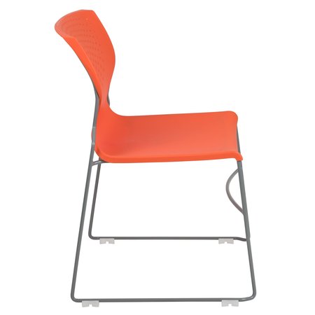 Flash Furniture Orange Plastic Stack Chair RUT-438-OR-GG